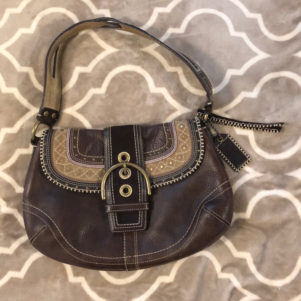 embroidered COACH purse